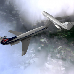 Самолет начал резко падать над Тихим океаном после взлета в шторм