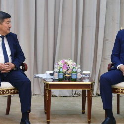 Жапаров өзбекстандык кесиптеши менен жолукту. Эмнени талкуулашты?