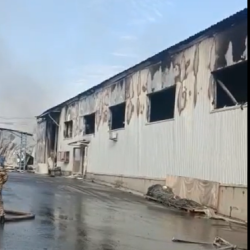ВИДЕО - Бишкектеги «Алькони» заводунун өрттөн кийинки абалы