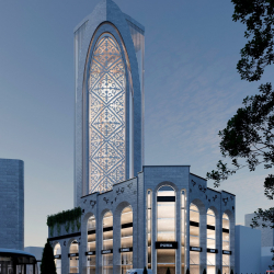 Башкы прокуратуранын өрттөнгөн имаратынын ордуна бизнес борбор курулат — эскиз