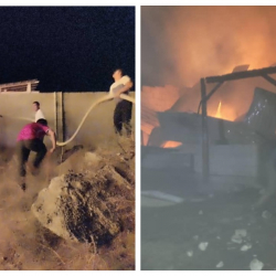 Дача-СУ айылында 3 миң түк чөп күйүп, 1 адам жабыркады