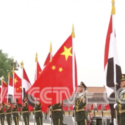 CCTV+: Си Цзиньпин Египеттин президентинин урматына тосуп алуу аземин өткөрдү