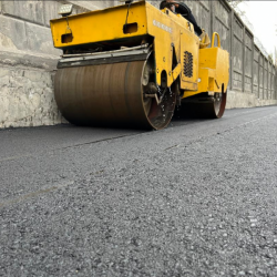 Толстой көчөсүндөгү тротуарга асфальт төшөө иштери башталды