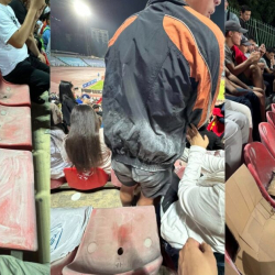 Кыргызстан менен Малайзиянын оюну: Күйөрмандар кир отургучта отуруп футбол көрдү