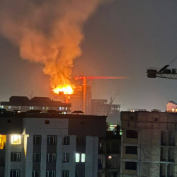 Бишкекте жаңы салынып жаткан турак үйдөн өрт чыкты