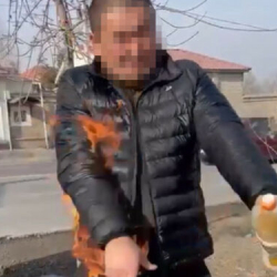 Өзүнө өрт койгон жаран тууралуу милиция маалымат берди