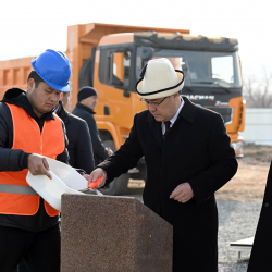 Президент Садыр Жапаров дал старт строительству нового здания Генпрокуратуры