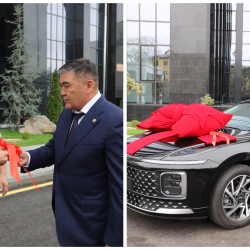 Ташиев боксчу Нурадин Рустамбек уулуна унаа белек кылды