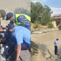 Көпүрө сынып, Нарын дарыясына түшүп кеткен айдоочунун сөөгү табылды