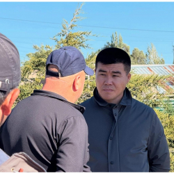 Балыкчыда мамлекеттик тууну орнотуу иштери уланууда