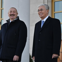 Ильхам Алиев прилетел в Астану с государственным визитом