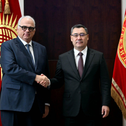 Садыр Жапаров Бириккен күрөш дүйнөсү менен Азиянын бириккен күрөш уюмунун президенттерин кабыл алды