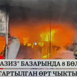 «АЗИЗ» базарында өрт өчүрүлдү