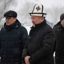 Министрлер Кабинетинин Төрагасы Адылбек Касымалиев Чүй облусунда декадалык жөнгө салуучу бассейндин курулушун баштоо аземине катышты