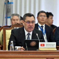 Президент Садыр Жапаров Санкт-Петербург шаарында Жогорку Евразия экономикалык кеңешинин жыйынында сөз сүйлөдү