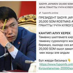 Аскат Алагозов: Социалдык тармактарда жана мессенжерлерде президенттин атынан алдамчылык схемалар жайылууда