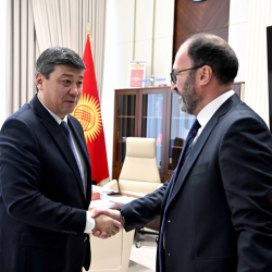 Заместитель Председателя Кабинета Министров Бакыт Торобаев встретился с постоянным представителем Международного валютного фонда в Кыргызстане Фаридом Талышлы