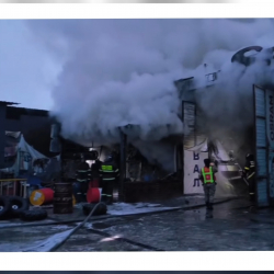 Техникалык тейлөө борборунан чыккан өрт толук өчүрүлдү