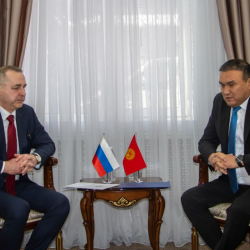 Состоялась встреча Заместителя министра Алмаза Имангазиева с вновь назначенным Генеральным консулом РФ в г. Ош Романом Свистиным