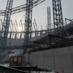 Институт “Бишкек Арена” стадионунун курулуш иштери менен таанышты