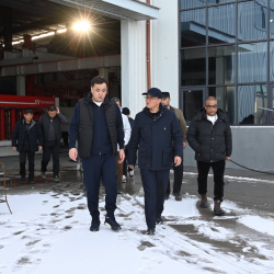 СҮРӨТ - Нурдан Орунтаев газобетон чыгаруучу заводдун курулушу менен таанышты