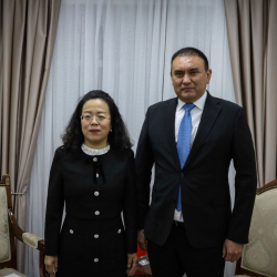 Министрдин орун басары Алмаз Имангазиев Кытайдын Элчиси Лю Цзянпин менен жолукту