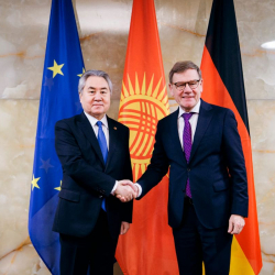 Министр Жээнбек Кулубаев Германиянын Федералдык тышкы иштер министри Йоханн Вадефул менен жолукту