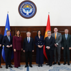 Министр Жээнбек Кулубаев Европа Парламентинин делегациясы менен жолугушуу өткөрдү