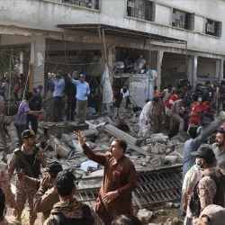 Пакистандын Карачи шаарында газ жарылып турак жай урады