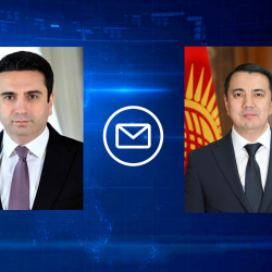 Председатель Национального Собрания Армении Ален Симонян поздравил Марлена Маматалиева с избранием его Торага Жогорку Кенеш