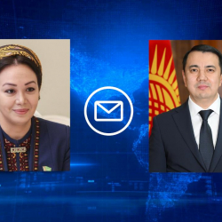 Түркмөнстандын Межлисинин Төрайымы Дунягозел Гулманова Марлен Маматалиевди Жогорку Кеңештин Төрагасы кызматына шайланышы менен куттуктады