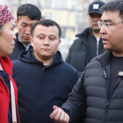 Ош шаарында эски базардын орду тазаланып, жашыл аймакка айланат