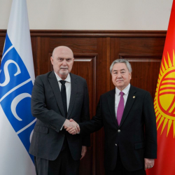 Министр Жээнбек Кулубаев встретился с Генеральным секретарем ОБСЕ Феридуном Синирлиоглу