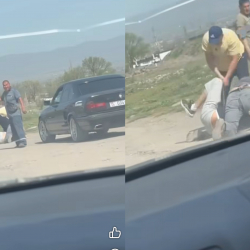 Кулаками и битой: Избиение мужчины у дороги попало на видео