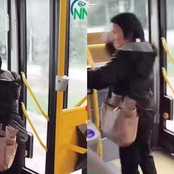 Автобуста чыр салган аял милицияга жеткирилди