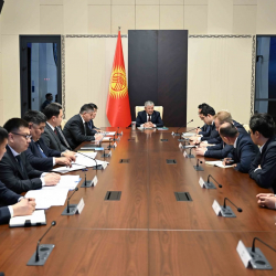 Глава Кабмина Адылбек Касымалиев провел встречу с инвесторами по вопросам строительства завода по выпуску лекарств