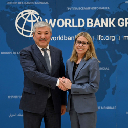 Касымалиев Дүйнөлүк банктын башкаруучу директору Анна Бьерде менен сүйлөшүүлөрдү өткөрдү