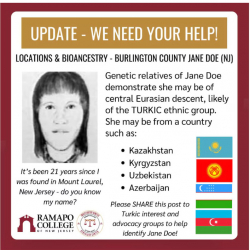 Женщина, чьи останки найдены в Нью-Джерси, может быть родом из Кыргызстана