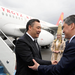 Президент Садыр Жапаров иш сапары менен Астана шаарына келди