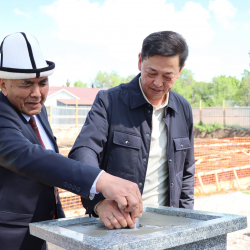 Панфилов райондук сотунун жаңы имаратынын курулушу башталды