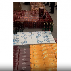 Манас жана Кант шаарларында миңдеген куту акцизсиз тамеки табылды