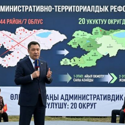 Облустардын ордуна 20 округ түзүү зарылдыгы айтылды