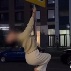 Астанада жол белгисине чыгып видео тарткан кыз айыпка жыгылды