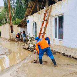 Нарында сел жүрүп, 18 үйдүн короосун суу каптады