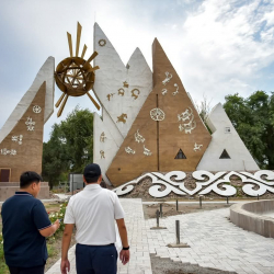 «Аска-Таш» мемориалдык комплексиндеги фонтандар жаңыланып, аймак көрктөндүрүлүүдө