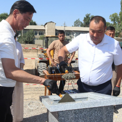 Аксы райондук сотунун жаңы имаратынын пайдубалына мезгил кутусу салынды