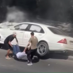 ВИДЕО - Бишкекте унаа бакты сүзүп, эки адам жабыркады