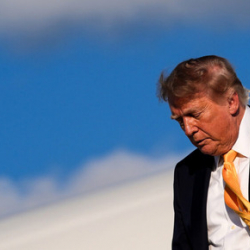 Трамп появился на публике с перекрашенными волосами