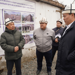 Жаратылыш ресурстары министри жаңы административдик имараттын курулушунун жүрүшү менен таанышты