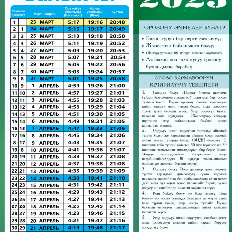 Расписание орозо. Ооз бекитүү дубасы 2023. Гусулдун дубасы. Ооз бекитүү дубасы 2023. Орозо календарь.